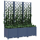 Jardinière Vidaxl avec talons 120x40x136 cm en polypropène gris foncé
