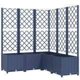 Jardinière Vidaxl avec talons 120x120x136 cm en polypropène gris foncé