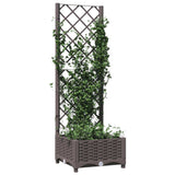 Vidaxl Plannet avec scolarisé 40x40x121,5 cm Brun polypropène