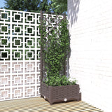 Vidaxl Plannet con slat work 40x40x121.5 cm in polipropene marrone