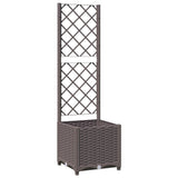 Vidaxl Plannet avec scolarisé 40x40x136 cm Brown en polypropène