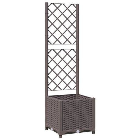 Vidaxl Plannet avec scolarisé 40x40x136 cm Brown en polypropène