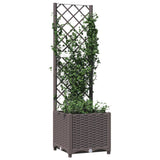 Vidaxl Plannet avec scolarisé 40x40x136 cm Brown en polypropène