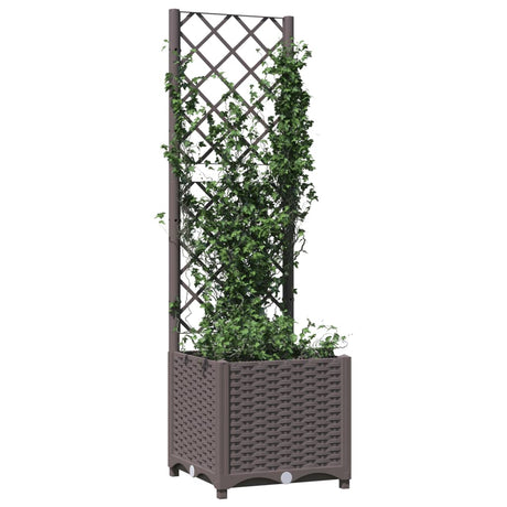 Vidaxl Plannet avec scolarisé 40x40x136 cm Brown en polypropène