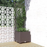 Vidaxl Plannet avec scolarisé 40x40x136 cm Brown en polypropène