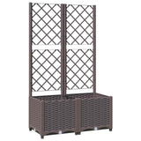 Boîte de planification Vidaxl avec slat 80x40x136 cm Brown en polypropène