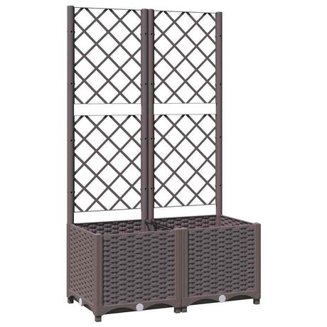 Boîte de planification Vidaxl avec slat 80x40x136 cm Brown en polypropène