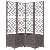 Boîte de planification Vidaxl avec SLAT 80x80x136 cm Brun polypropène