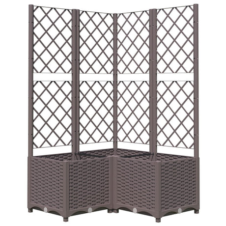 Boîte de planification Vidaxl avec SLAT 80x80x136 cm Brun polypropène