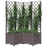 Boîte de planification Vidaxl avec SLAT 80x80x136 cm Brun polypropène