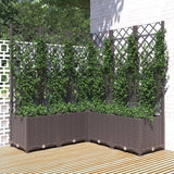 Vidaxl Plantter mat Slat Aarbecht 120x120x136 cm Polypropen brong