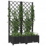 Boîte de planification Vidaxl avec Slat 80x40x121.5 cm Black en polypropène