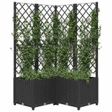 Boîte de planification Vidaxl avec Slat 80x80x136 cm Black en polypropène