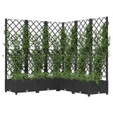 Vidaxl Plannet avec scolarisé 120x120x121.5 cm Black en polypropène