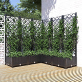 Vidaxl Plannet avec scolarisé 120x120x121.5 cm Black en polypropène