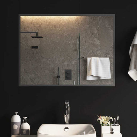 Miroir de salle de bain Vidaxl LED 80x60 cm