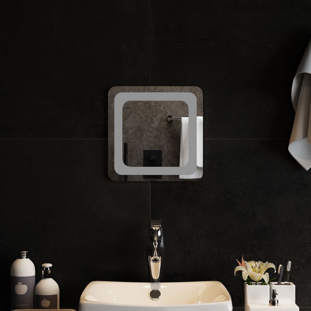 Vidaxl Bathroom Mirror LED 30x30 cm