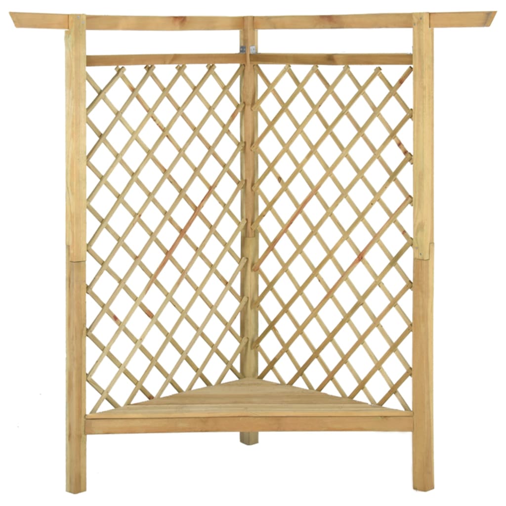 Vidaxl Pergola d'angle avec canapé 166x81x174 cm en bois de pin imprégné