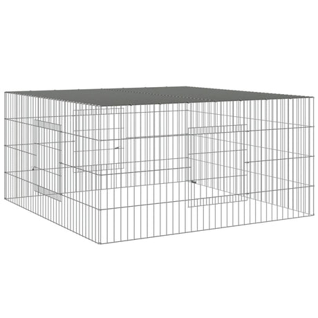 Vidaxl Cage de lapin 110x110x55 cm fer galvanisé