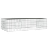 Cage de lapin vidaxl avec 2 panneaux 220x110x55 cm fer galvanisé
