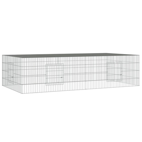 Cage de lapin vidaxl avec 2 panneaux 220x110x55 cm fer galvanisé