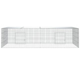 Cage de lapin vidaxl avec 2 panneaux 220x110x55 cm fer galvanisé