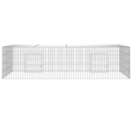 Cage de lapin vidaxl avec 2 panneaux 220x110x55 cm fer galvanisé