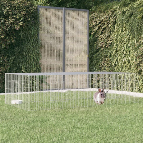Cage de lapin vidaxl avec 2 panneaux 220x110x55 cm fer galvanisé