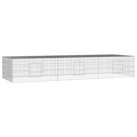 Cage de lapin vidaxl avec 3 panneaux 325x109x54 cm fer galvanisé