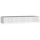 Králičí klece Vidaxl se 3 panely 325x109x54 cm galvanizované železo