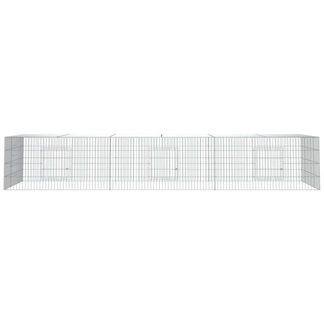Cage de lapin vidaxl avec 3 panneaux 325x109x54 cm fer galvanisé