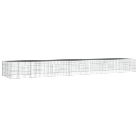 Cage de lapin vidaxl avec 5 panneaux 541x109x54 cm fer galvanisé
