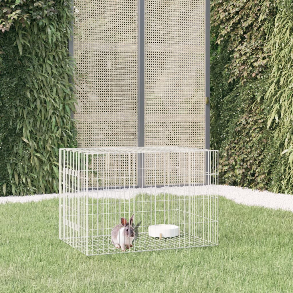 Vidaxl Cage de lapin 78x54x54 cm fer galvanisé