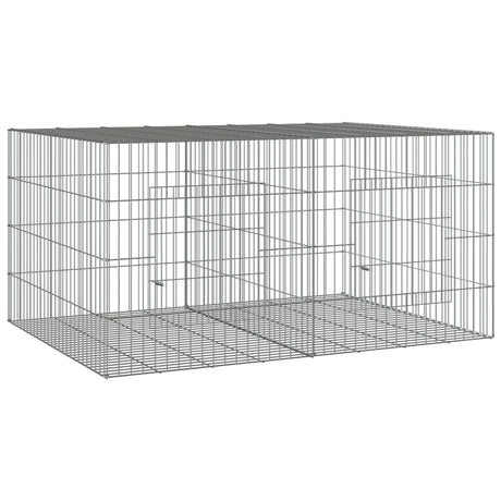 Cage de lapin vidaxl avec 2 panneaux 110x79x54 cm fer galvanisé