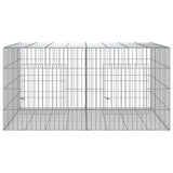 Cage de lapin vidaxl avec 2 panneaux 110x79x54 cm fer galvanisé