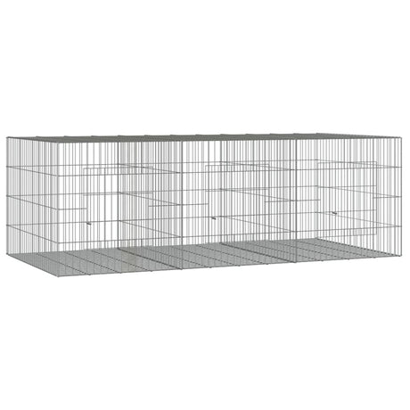 Cage de lapin vidaxl avec 3 panneaux 163x79x54 cm fer galvanisé