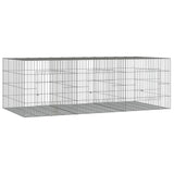 Králičí klece Vidaxl se 3 panely 163x79x54 cm galvanizované železo