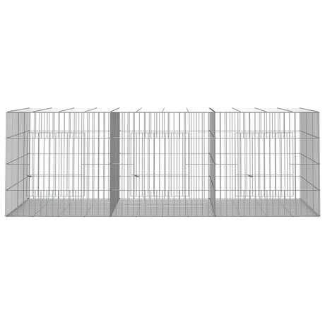 Cage de lapin vidaxl avec 3 panneaux 163x79x54 cm fer galvanisé