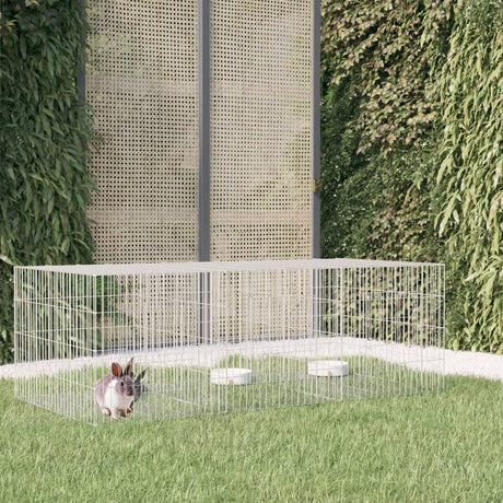 Cage de lapin vidaxl avec 3 panneaux 163x79x54 cm fer galvanisé