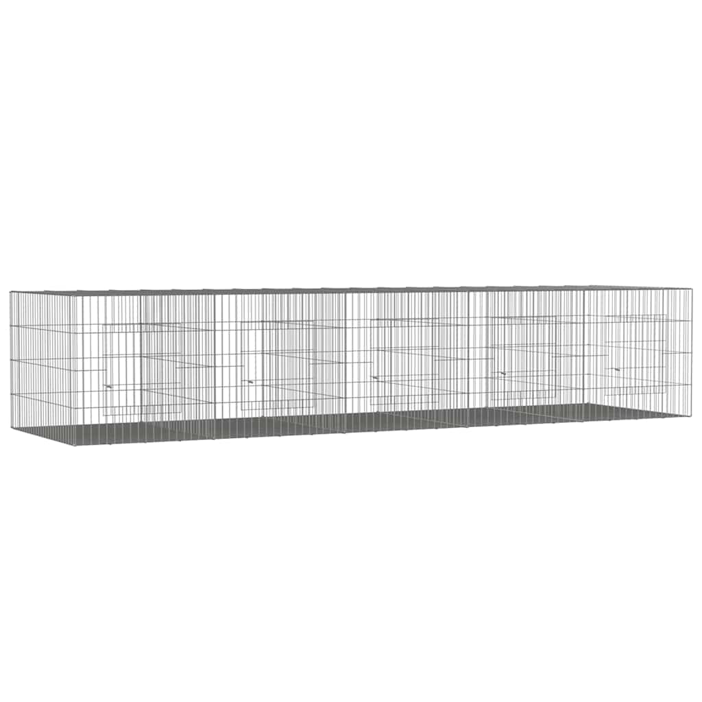 Cage à lapin Vidaxxl avec 5 panneaux 273x79x54 cm en fer galvanisé