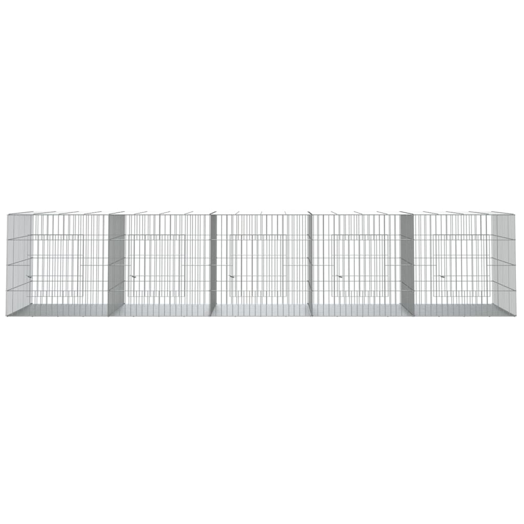 Vidaxl Cage di coniglio con 5 pannelli 273x79x54 cm galvanizzato