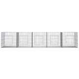 Cage à lapin Vidaxxl avec 5 panneaux 273x79x54 cm en fer galvanisé