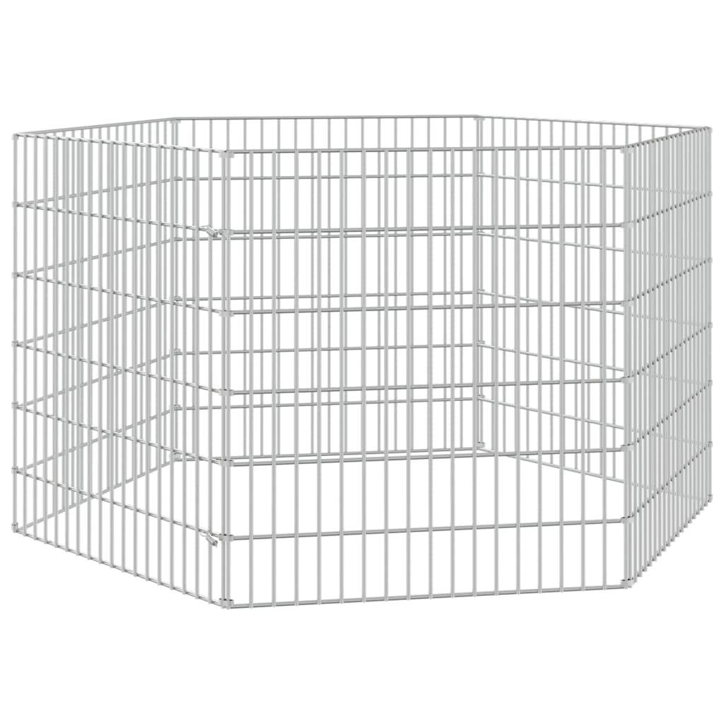 Vidaxl Animal Shelter 6 paneler 54x60 cm galvaniseret jern