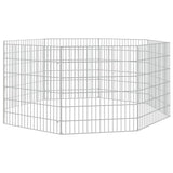 Enceinte animale vidaxl 8 panneaux 54x60 cm fer galvanisé