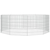 Vidaxl Animal Shelter 10 panneaux 54x60 cm fer galvanisé