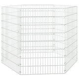 Vidaxl Animal Enclosure 6 Pannelli 54x80 cm Galvanizzato