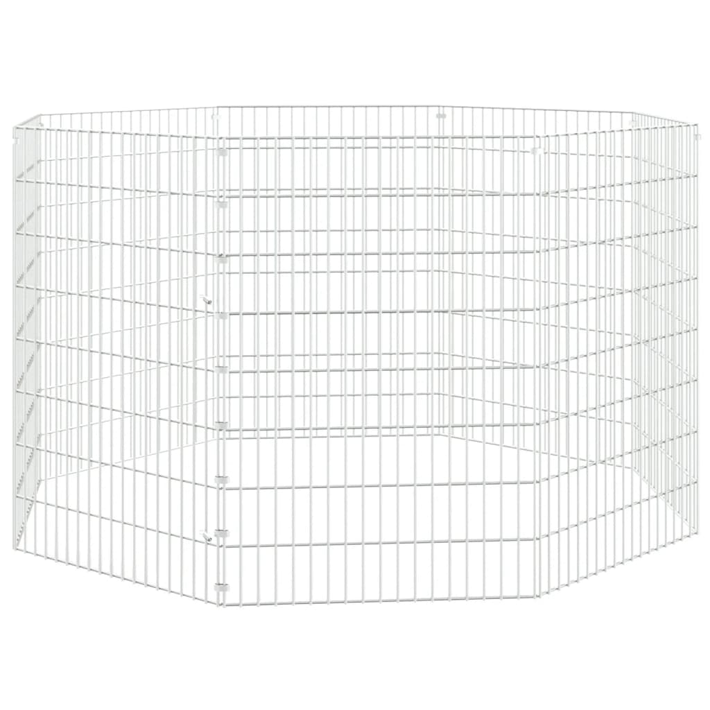 Vidaxl Recinto animal 8 paneles 54x80 cm de hierro galvanizado