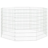 Enceinte animale vidaxl 8 panneaux 54x80 cm fer galvanisé