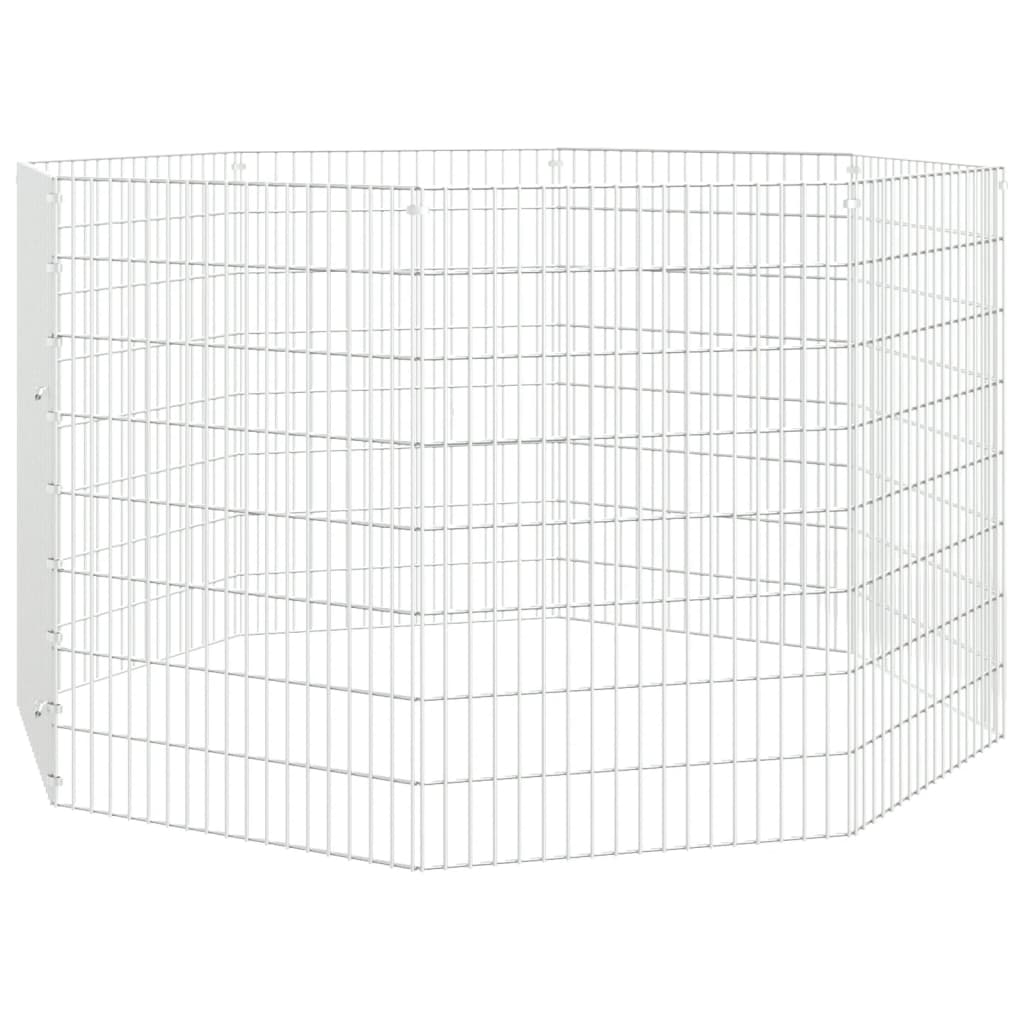 Vidaxl Recinto animal 8 paneles 54x80 cm de hierro galvanizado