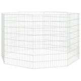 Enceinte animale vidaxl 8 panneaux 54x80 cm fer galvanisé
